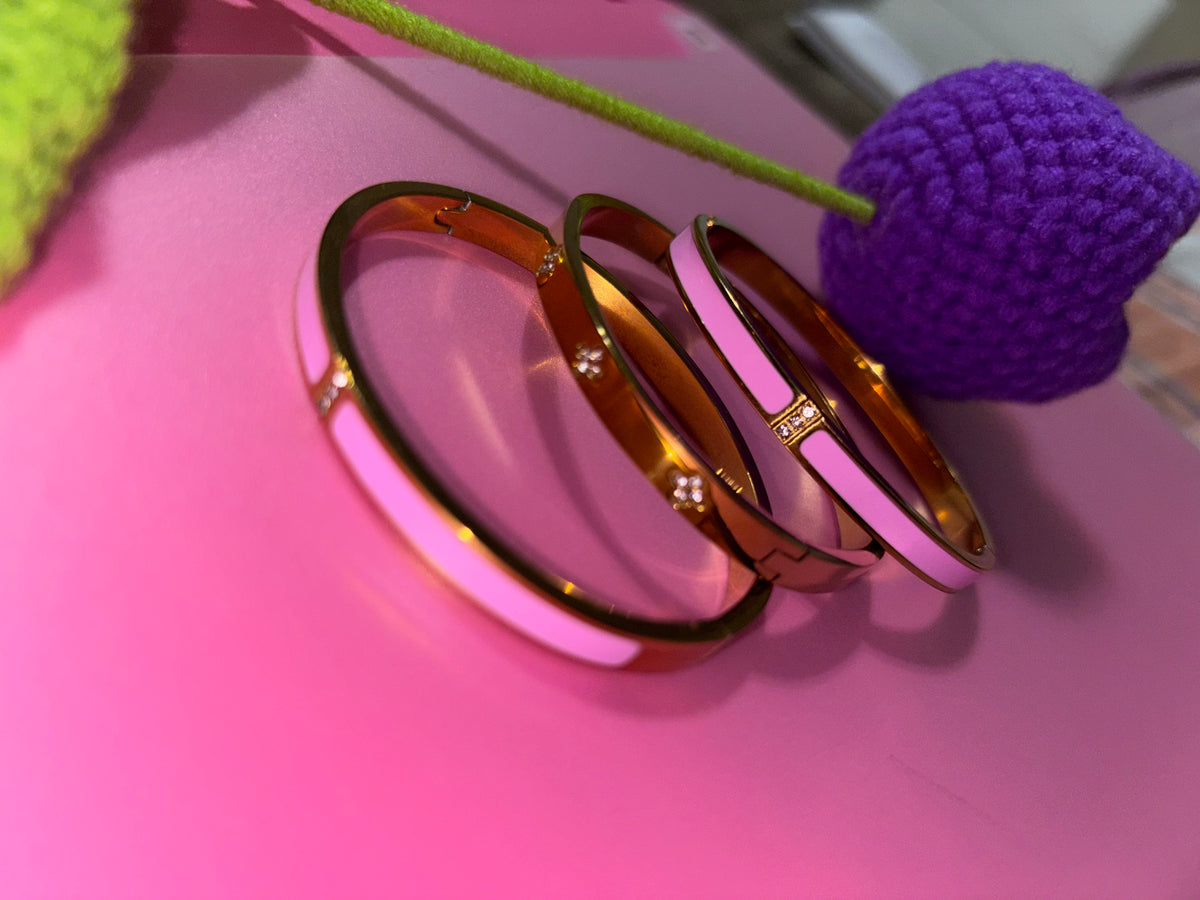 Tri- pink cuff