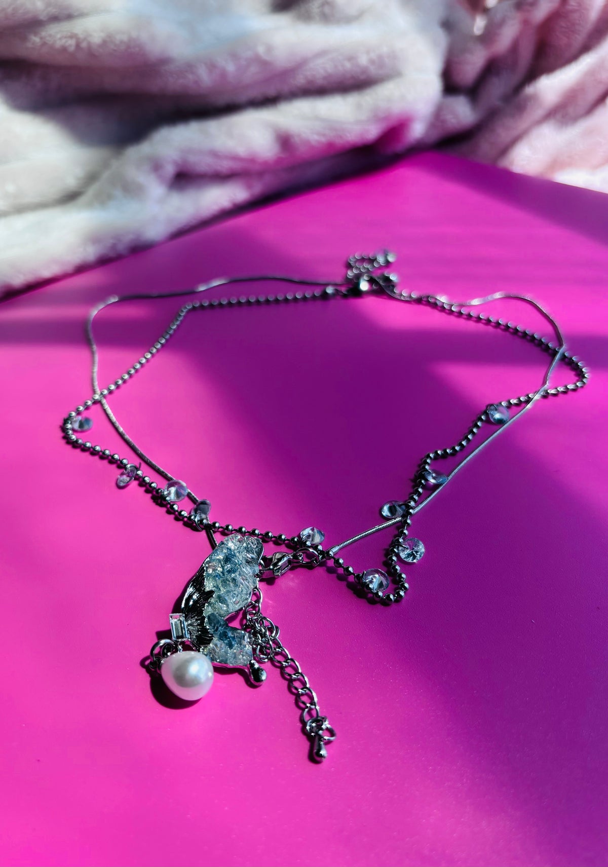 2pc butterfly silver set