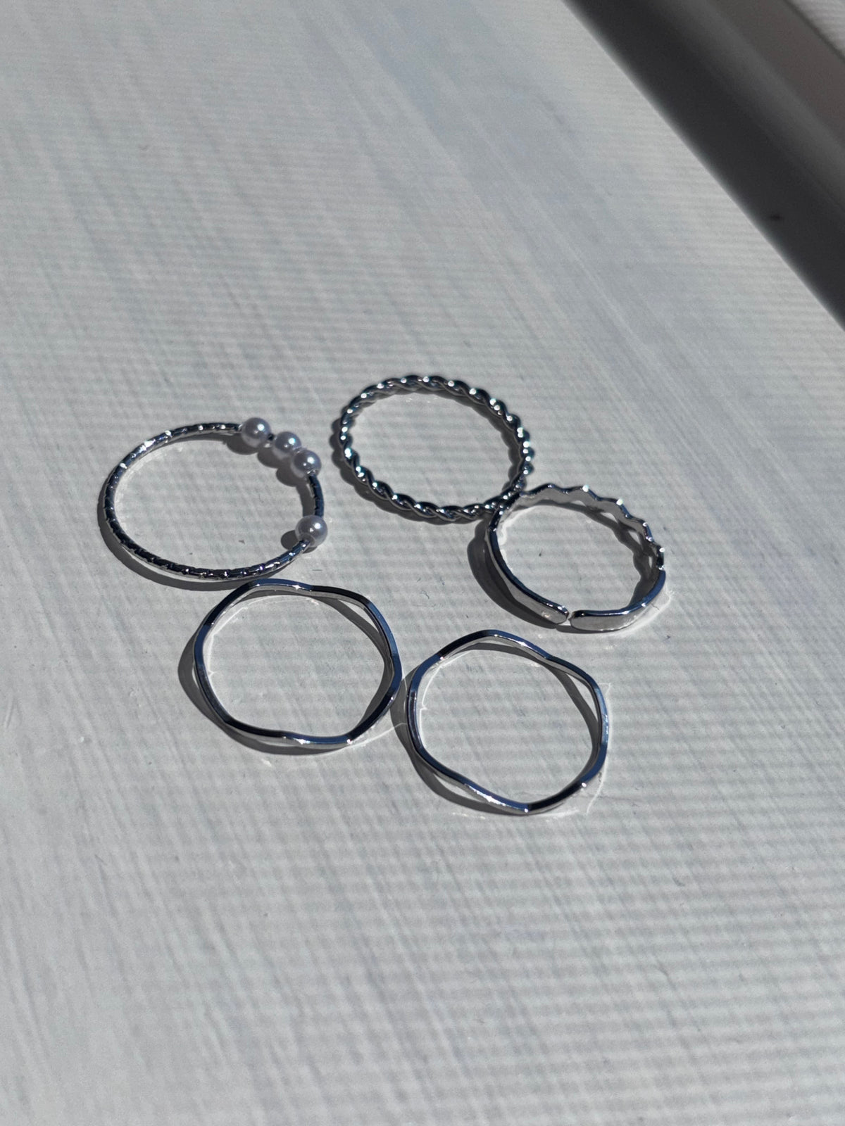 Silver ring set